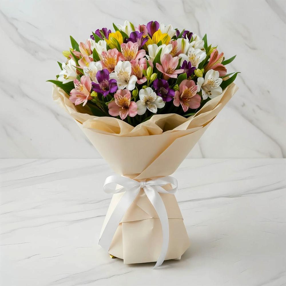 Букет цветов из: Альстромерии в Маслянино