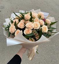 Букет Кремовые розы Латте в Маслянино