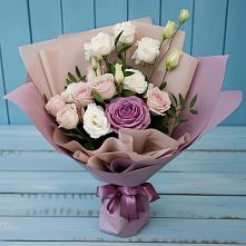 Букет цветов из:  Розы и Лизиантусы в Маслянино