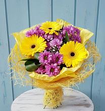 Букет цветов из:  Хризантемы и Герберы #REPLACE_PRED# Маслянино