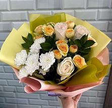 Букет цветов из:  Розы и Хризантемы #REPLACE_PRED# Маслянино