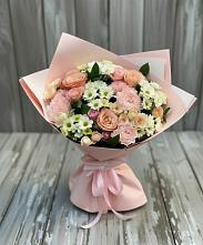 Букет цветов из:  Гвоздики, Розы и Хризантемы в Маслянино