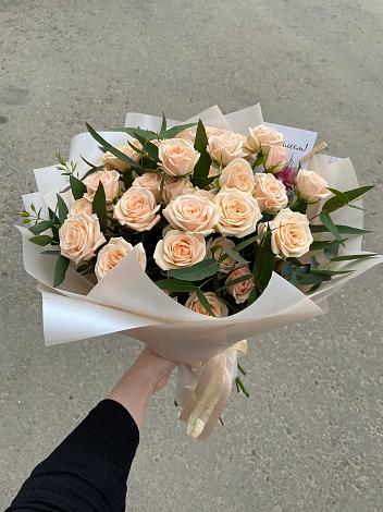 Букет Кремовые розы Латте в Маслянино