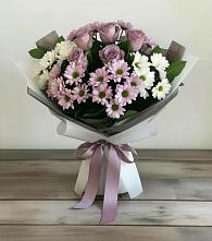 Букет цветов из:  Хризантемы и Розы в Маслянино