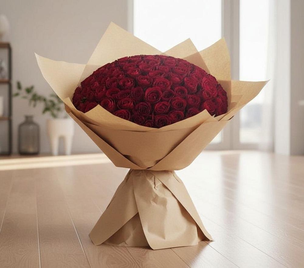 Букет 101 Красная роза в Маслянино