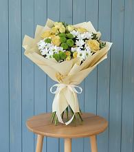 Букет цветов из:  Хризантемы и Розы #REPLACE_PRED# Маслянино