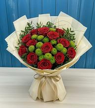 Букет цветов из:  Розы и Хризантемы в Маслянино