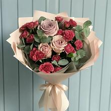 Букет цветов из:  Гвоздики и Розы в Маслянино