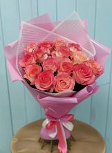 Букет 15 Розовых роз Равель в Маслянино
