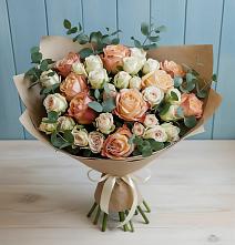Букет цветов из:  Альстромерии и Розы #REPLACE_PRED# Маслянино