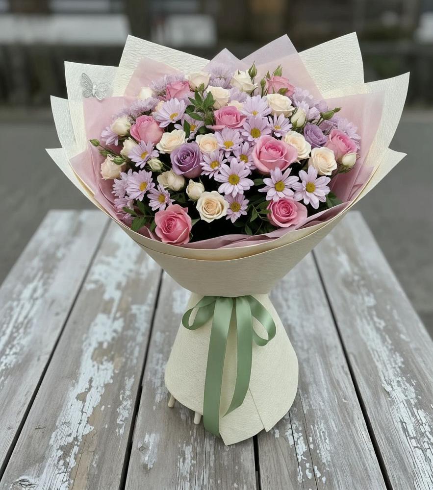 Букет цветов из: Розы и Хризантемы в Маслянино